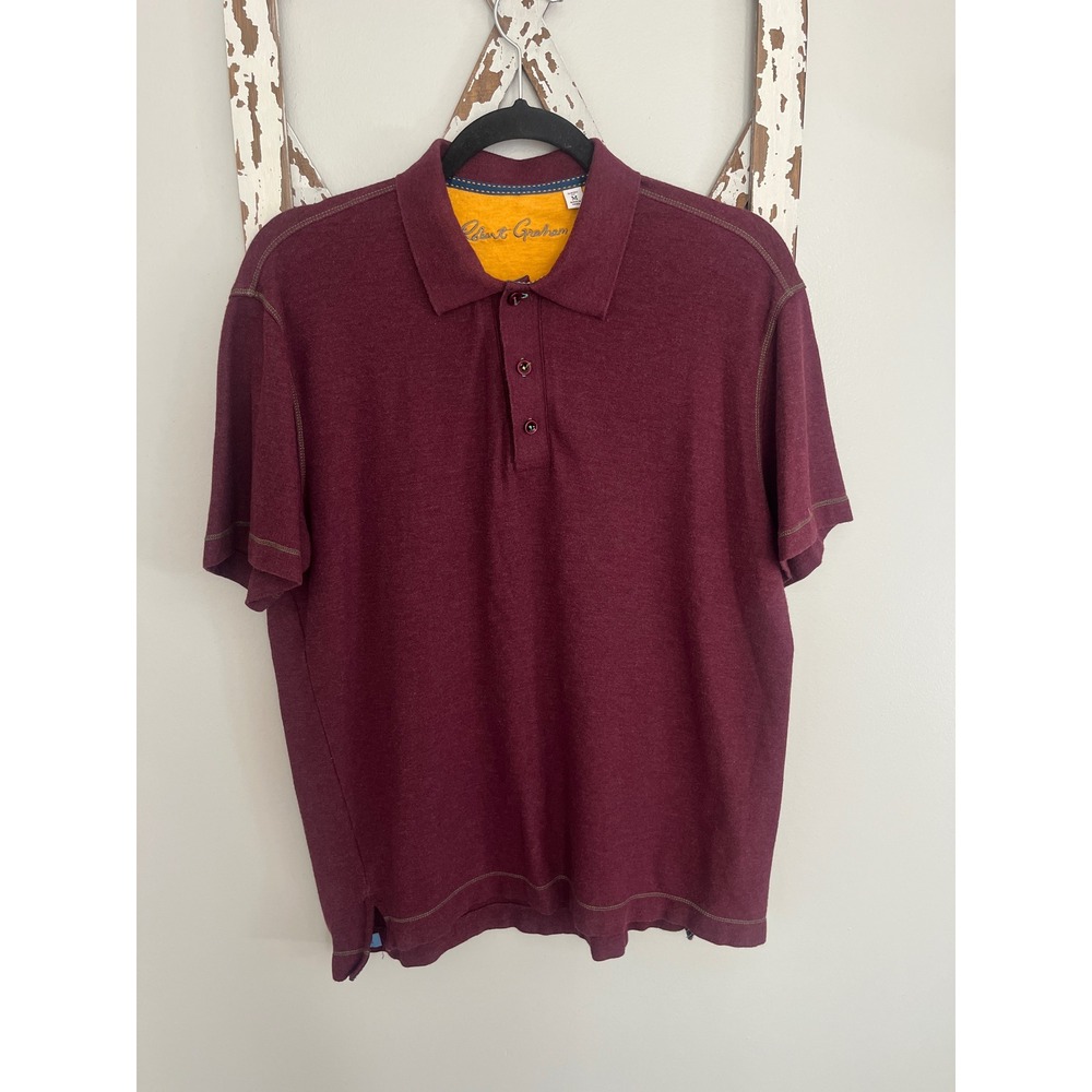 Robert Graham‎ Burgundy Polo Shirt Knowledge Wisdom Truth Mens Size M